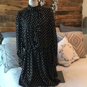 Adrianna Papell Dress Disco Polka Dot Dress